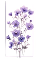 Stunning floral arrangement of delicate purple flowers showcasing nature's beauty and vibrancy in a soft elegant design
