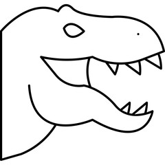 Dinosaur face single icon