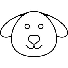 Dog face single icon