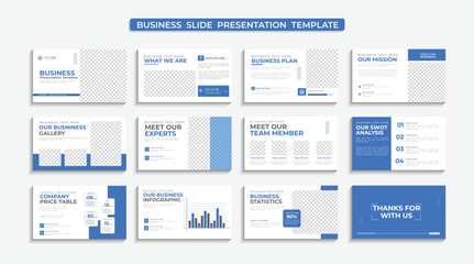 Creative business presentation slides template design set