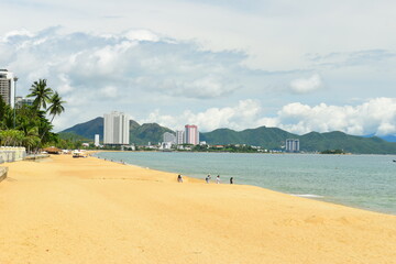 
Danang My Khe city beach in the centre of Da Nang city in Vietnam. It is a beautiful Beach on the Shores of the South China Sea, Vietnam