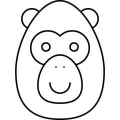 Ape face single icon