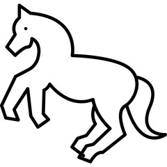 Horse performing single icon