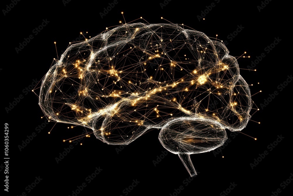 Aufkleber abstract neural network visualization concept