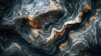 Obraz premium Abstract Stone Formation with Intricate Veins and Layers
