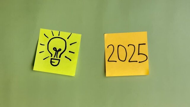 2025. congratulations.Happy New Year.animation.holiday.New Year.with an interesting background. christmas tree.decoration. fun. work. happiness. stiker. note. 