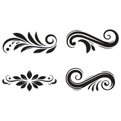 ornament Vintage Decorative Floral  Elements, ai generated