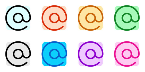 Editable at, mention, email address vector icon. Part of a big icon set family. Perfect for web and app interfaces, presentations, infographics, etc
