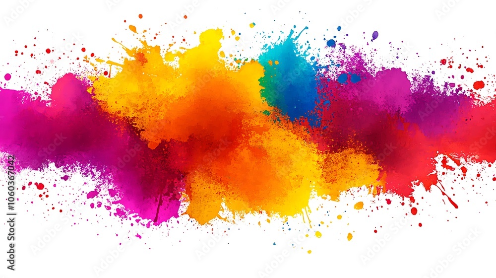 Poster colorful splatter paint background abstract gradient background with copy space
