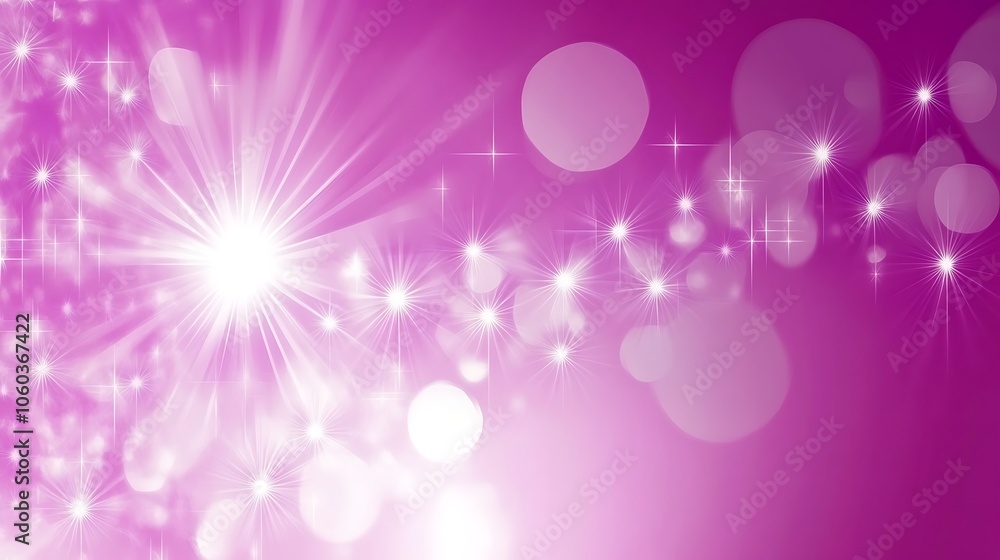 Aufkleber pink background with glittering stars plain textured background for web design and copy
