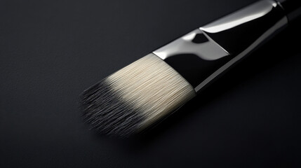 Fototapeta premium Glamorous makeup brush on background