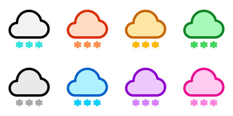 Editable snowfall vector icon. Part of a big icon set family. Perfect for web and app interfaces, presentations, infographics, etc