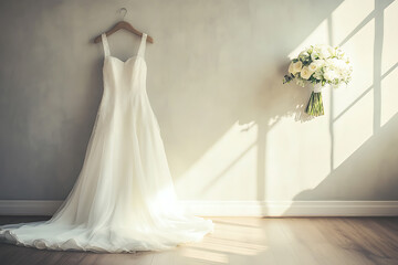 The image presents a minimalistic wedding background designed with simplicity and elegance. 