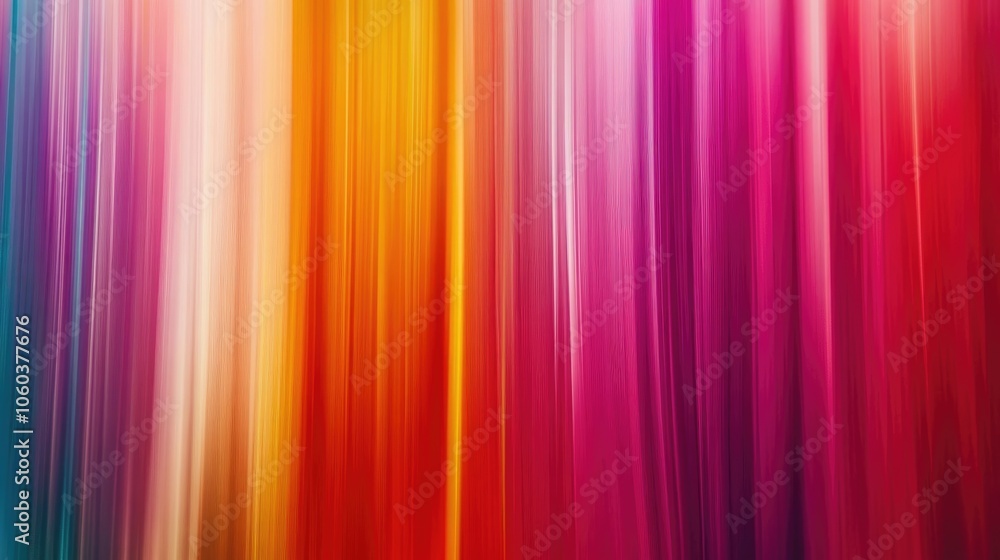 Poster an abstract composition of colorful vertical stripes reflecting light and texture.