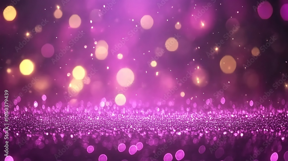 Poster pink glitter background subtle blur background with space for custom text