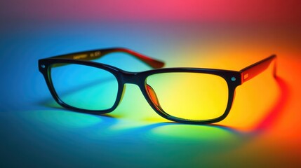 Colorful Glasses on Vibrant Background
