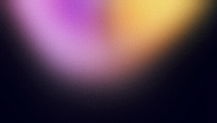 Abstract grainy gradient background pink purple orange black glowing color wave dark backdrop noise texture banner poster header design, cover