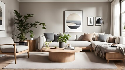 Bright and Airy Living Room with Stylish Neutral Palette, Plush Seating, and Abundant Greenery for a Fresh Look (63)