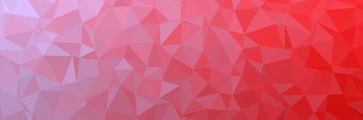 Light red, pink and white polygon texture gradient background panoramic wallpaper