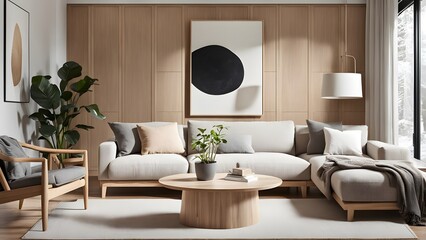 Bright and Airy Living Room with Stylish Neutral Palette, Plush Seating, and Abundant Greenery for a Fresh Look (78)