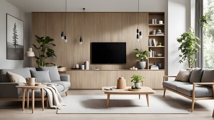 Bright and Airy Living Room with Stylish Neutral Palette, Plush Seating, and Abundant Greenery for a Fresh Look (87)