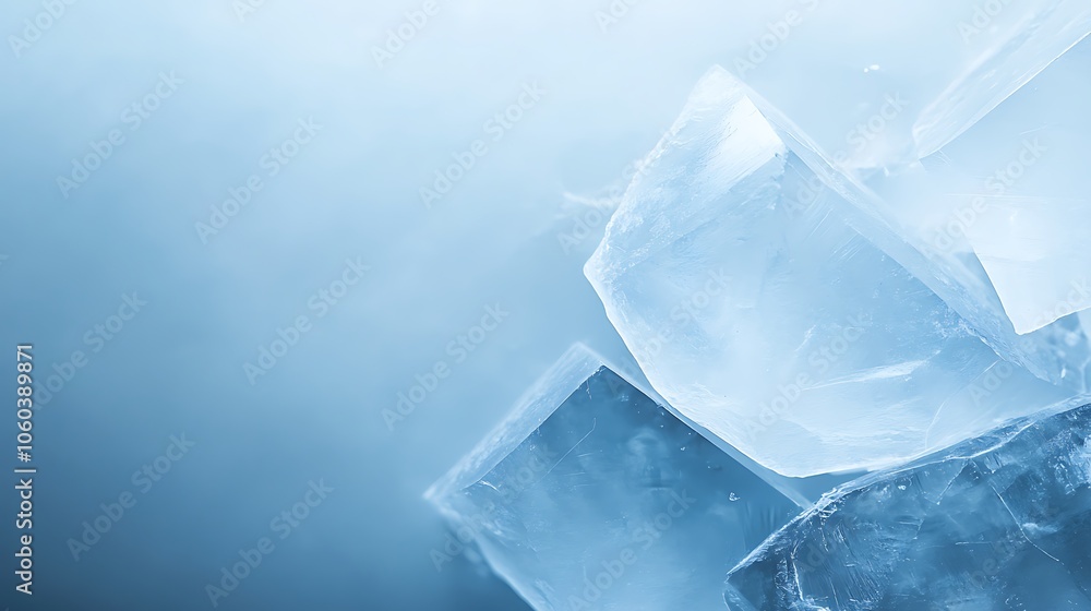 Poster ice cubes background plain textured background for web design and copy