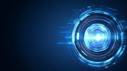 Abstract Blue Technology Background Smooth Blue Background with Copy Space for Advertisements