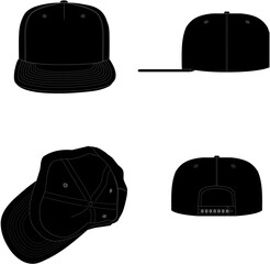 Snapback Hat Template 