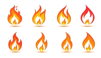 Fire icons,vector illustration of a fire,flame, illustration, red, vector, fire, graphic, heat, passion, power, warm, energy, simple, abstract, art, light, shape, design, icon, symbol, 76