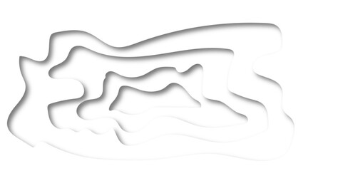 White diamond luxury waves topography circle Geometric layered decorative papercut design. minimal digital wave overlap layer and paper art style, flyers posters texture background.	
