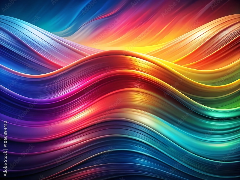 Aufkleber abstract gradient wave background - vibrant fluid waves, colorful gradient patterns, artistic design