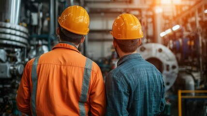 Workers in a refinery maintenance workshop repairing oil pumps and heavy equipment   equipment repair, industrial maintenance, oil pumps