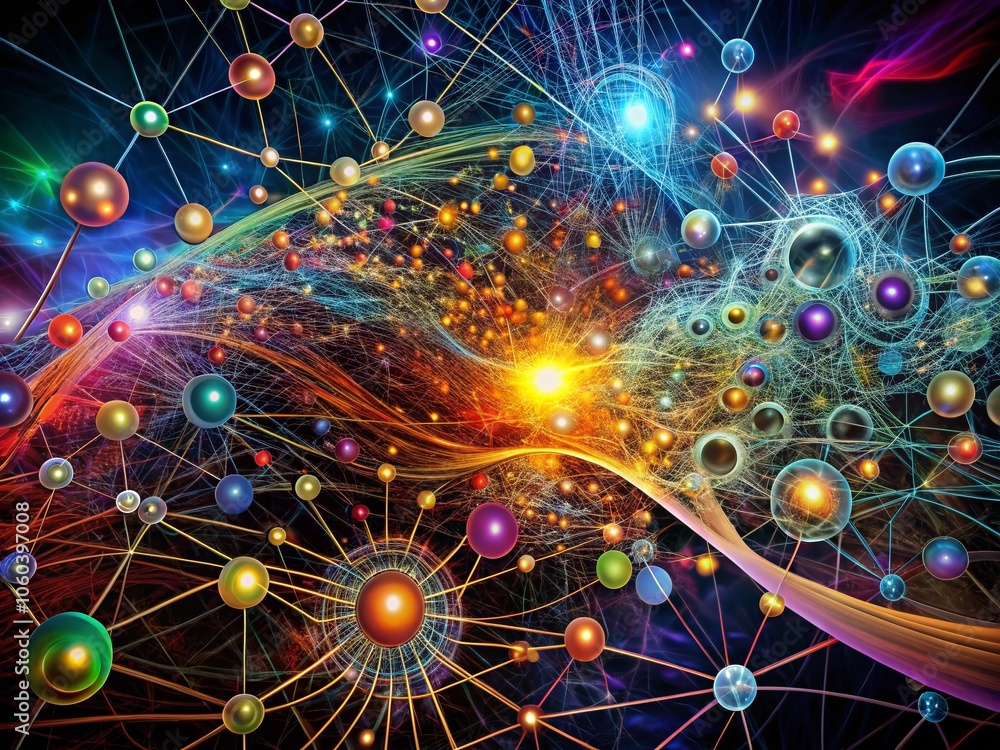 Poster abstract neural connections: futuristic data visualization of multi-pathway networks and complex dat