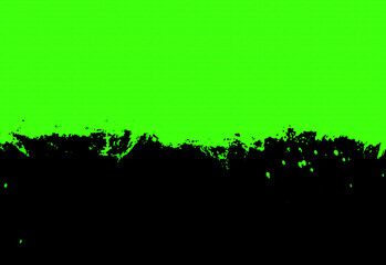 Black paints on a green background texture