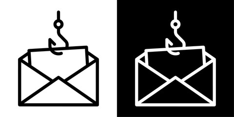 ofvs752 OutlineFilledVectorSign ofvs - phishing vector icon . spam email . isolated transparent . outline and filled version . AI 10 / EPS / PNG . g12098