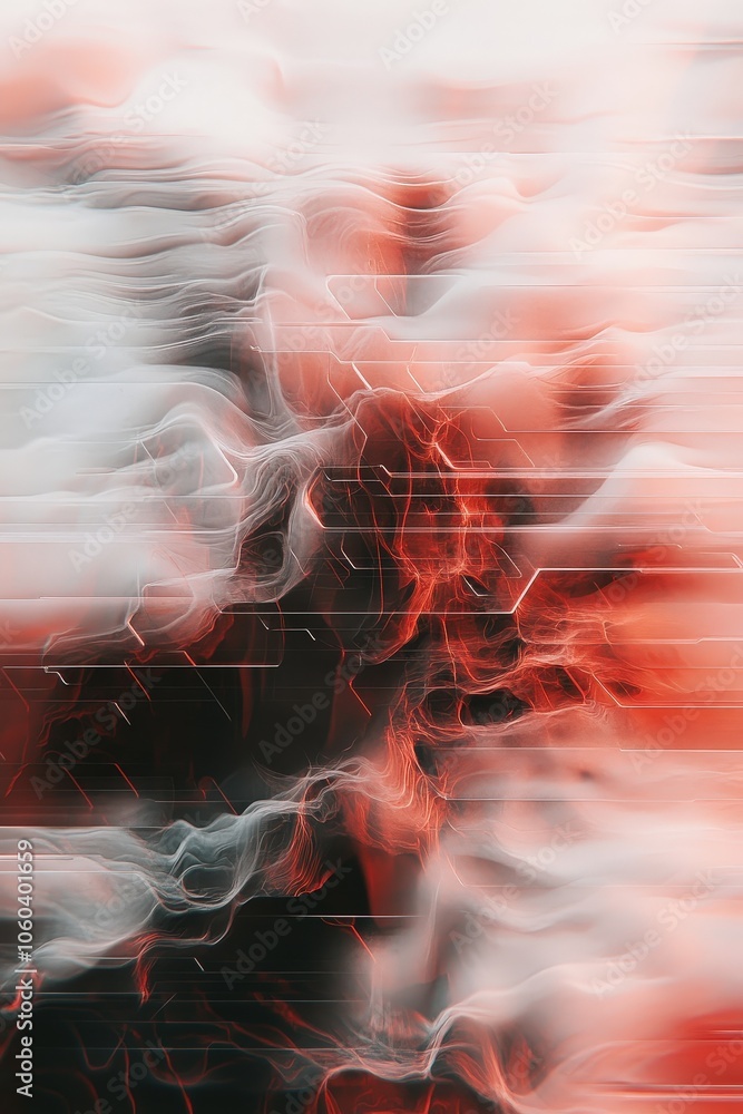 Canvas Prints surreal abstract digital artwork in soft hues
