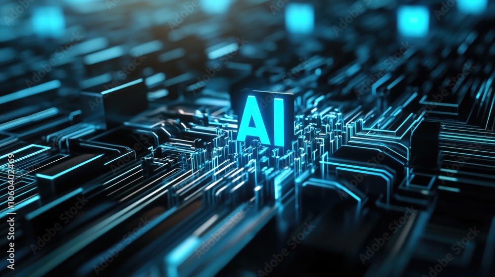 Aufkleber artificial intelligence driving wealth creation with digital technology amidst code and currency