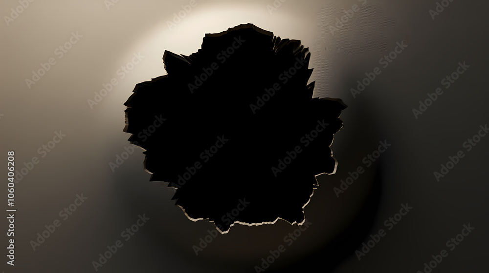 Poster abstract pattern with hole and light effects