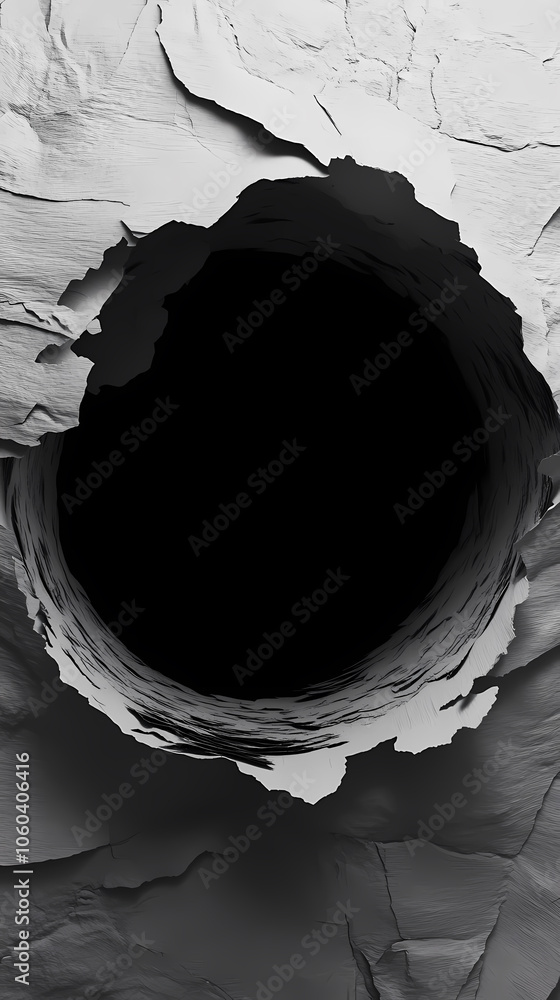 Poster abstract pattern with hole and light effects