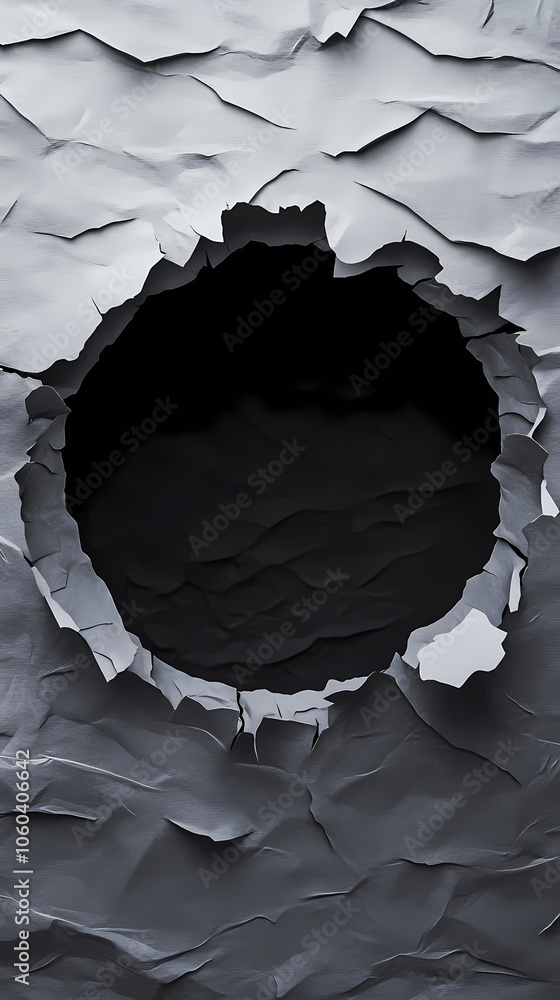 Poster abstract pattern with hole and light effects