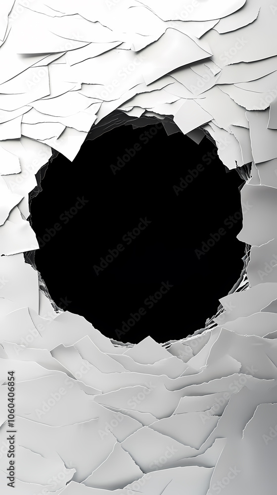 Poster abstract pattern with hole and light effects