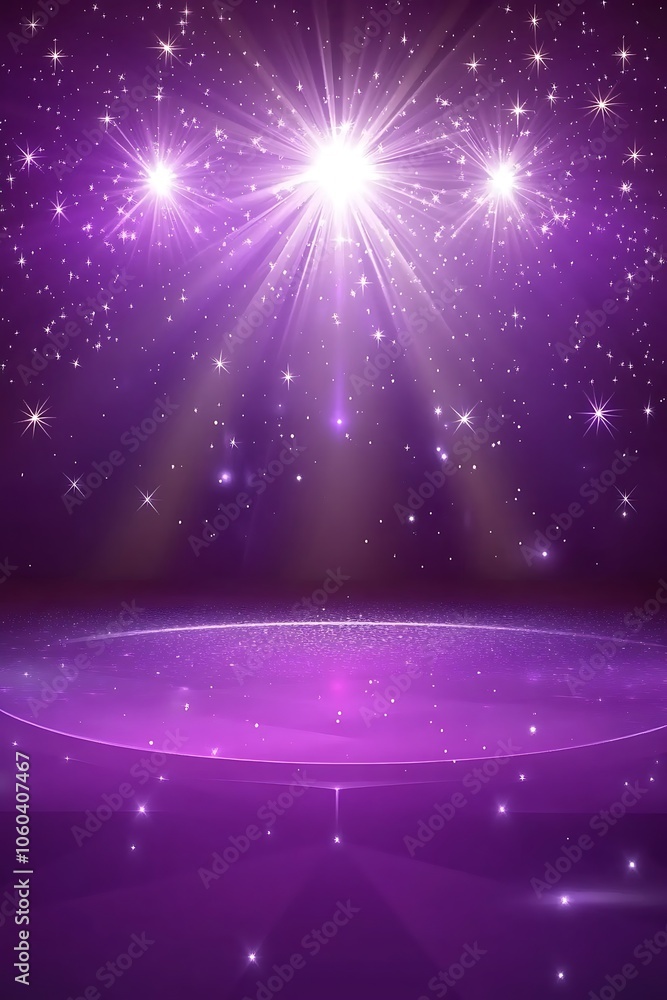 Poster purple starry night abstract background blank background with copy space for design projects
