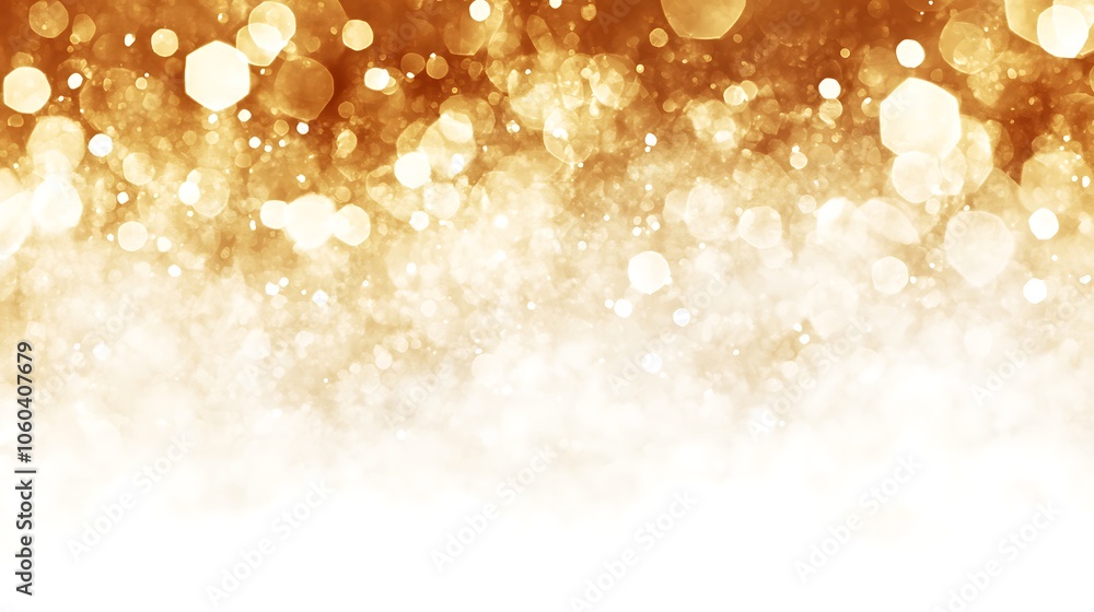 Aufkleber golden bokeh lights background light gradient background with room for typography