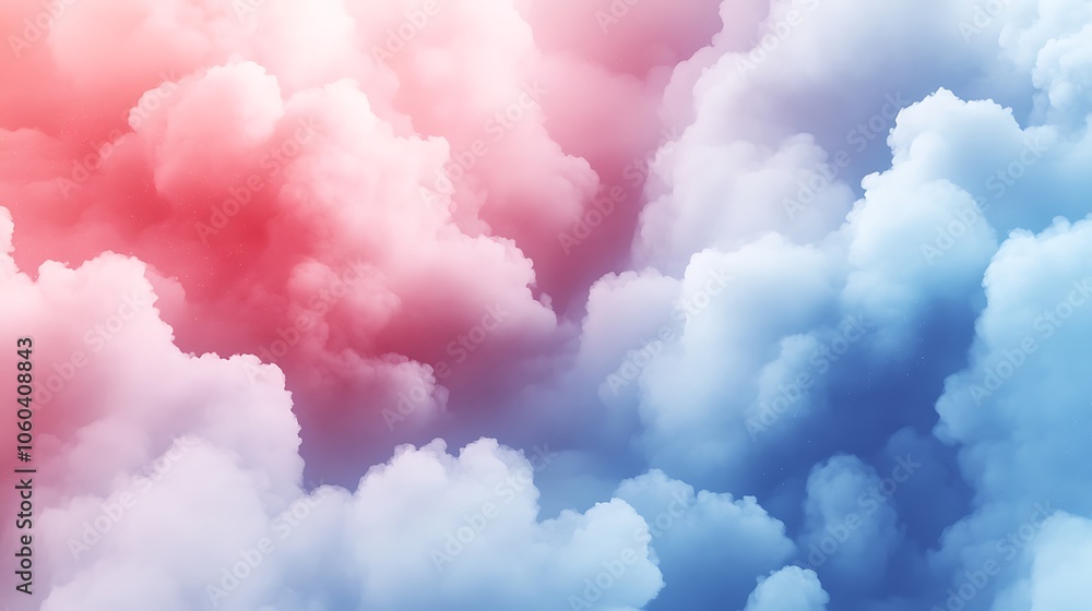 Poster pink and blue clouds background plain textured background for web design and copy