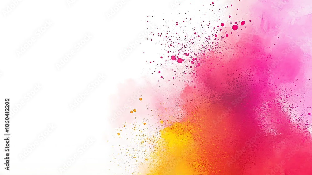 Poster Abstract Color Explosion Clean Blank Canvas with Empty Space for Designs