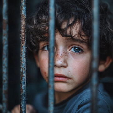 child in prison cartoon art