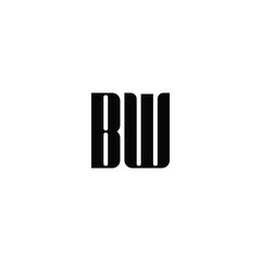 BW monogram logo design letter text name symbol monochrome logotype alphabet character simple logo