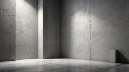 Concrete Room Corner Shadow Cement Wallpaper Concep