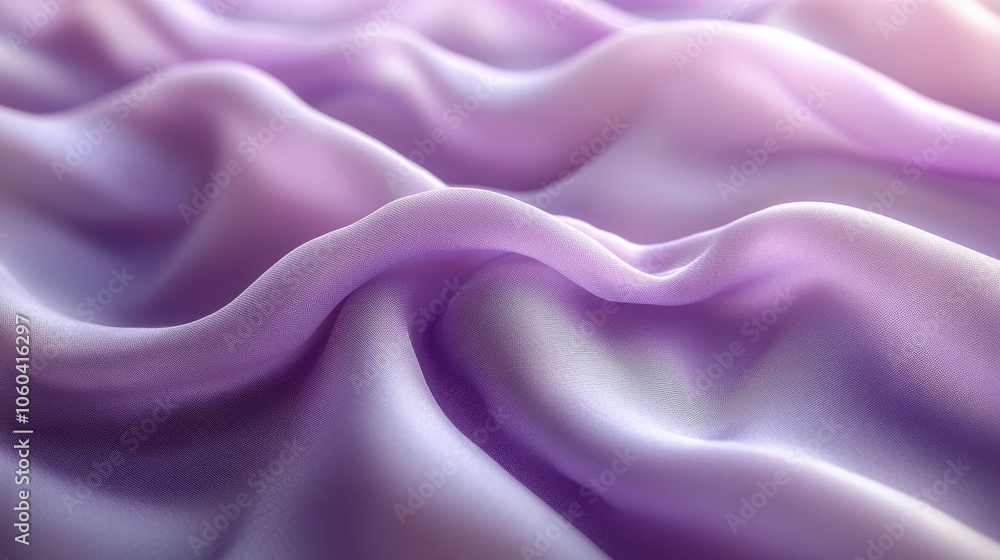 Poster a purple fabric with a wave pattern. generative ai