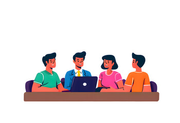 group of people in a meeting png